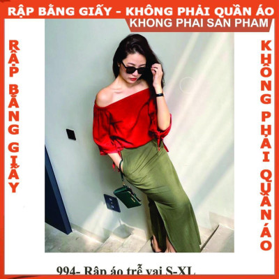 Rập giấy A0 mã 994 - Rập áo trễ vai (BẢN VẼ)