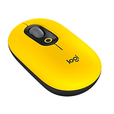 Chuột không dây Logitech Pop Mouse màu vàng-Hàng chính hãng