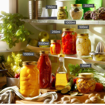 Hũ thủy tinh nắp vặn Quattro 1000ml - Bormioli Rocco - Italy