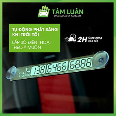 Bảng ghi số trên ô tô tự động phát sáng khi trời tối, miếng hít dính chắc chắn TÂM LUÂN Chổi lau tẩm dầu - Hàng chính hãng