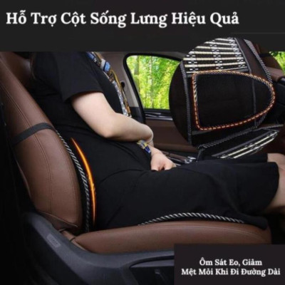 (HÀNG ĐẸP) Bộ Lót Ghế Tựa Lưng Ô Tô Lưới Trúc Massage Lưng Chống Mỏi, Chống Nóng Hiệu Quả - 1 Chiếc