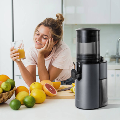 Máy ép chậm Elmich JEE-8758, công suất 240W, bảo toàn dưỡng chất, giữ trọn hương vị, ép kiệt bã tới 98% - Hàng Chính Hãng