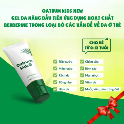 Gel bôi da đa năng Oatrum Kids New Tuýt 20g - bé hết trầy xước, rách da, bỏng, côn trùng đốt, hăm, chàm sữa