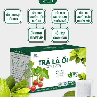 Giá Sỉ 10 Hộp Trà Lá Ổi Mychi Giam Cân Tan Mỡ Ngừa mỡ máu tiểu đường