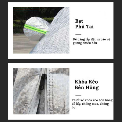 Bạt Phủ Xe Ô Tô Ford EcoSport, Everest, Escape, Focus, Explorer, Ranger Bạt phủ Tráng nhôm 3 lớp, bạt vải dù chống nóng