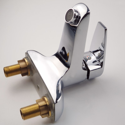 Vòi Lavabo nóng lạnh 2 chân Đồng mạ Chrome Eurolife EL-SUN 03 (Trắng bạc)