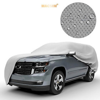 Bạt phủ ô tô chất liệu vải không dệt 4 lớp cao cấp thương hiệu MACSIM cho xe ô tô Huyndai santafe- màu ghi