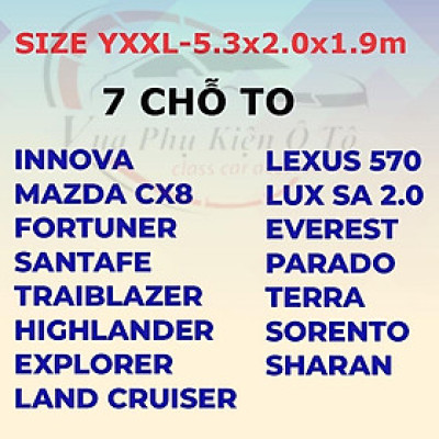 Bạt phủ xe ô tô Chevrolet Spark,Aveo,Cruze,Traiblazer,Colorado,Captiva,Orlander