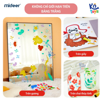 Hộp 8 Cây Bút Lông Màu Viết Bảng Đa Năng Cao Cấp An Toàn Cho Trẻ – Mideer Little Artist Whiteboard Marker