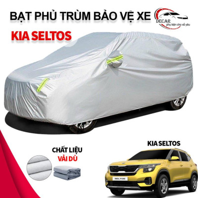 Bạt phủ xe ô tô 3 lớp thông minh, chất liệu vải dù oxford cao cấp, áo trùm bảo vệ xe Kia Seltos 