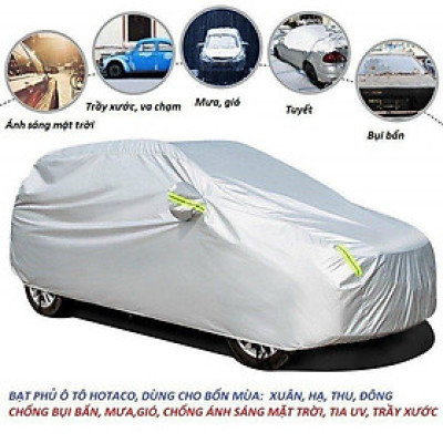 Bạt vải dù oxford bảo vệ xe ô tô Toyota Vios phủ trùm kín cao cấp , áo trùm xe 5 chỗ thông minh chống nắng