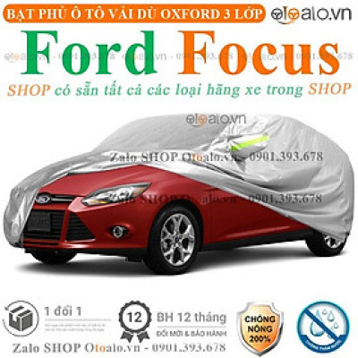 Bạt phủ ô tô dành cho xe Ford Focus 3 lớp cao cấp