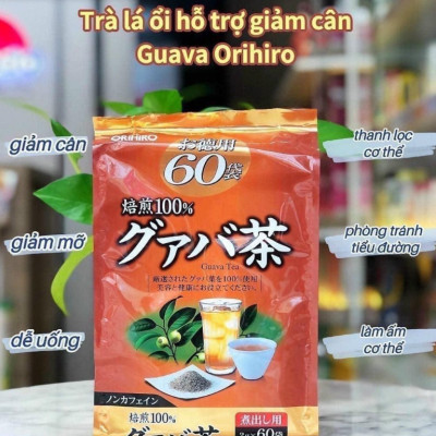 Trà ổi Hỗ Trợ Giảm Câ.n, Giúp Giải Độc, Thanh Lọc Cơ Thể Orihiro Nhật Bản Gói 60 Túi Nhật Bản