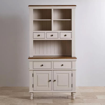 Tủ Chén Cao Shay Gỗ Sồi Loại Nhỏ Ibie DSCTSSHAO - Trắng (100 x 42 cm)