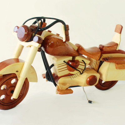 Mô hình xe môtô gỗ (dài 33cm)