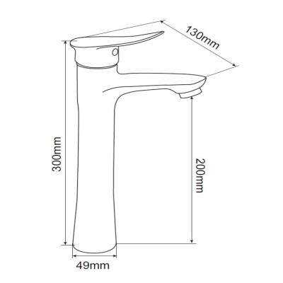 Vòi Lavabo nóng lạnh điếu cao 30cm Inox SUS 304 Eurolife EL-ORCHID 03 (Trắng vàng)