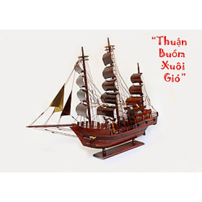Mô hình thuyền buồm Santa Thái (dài 53cm)