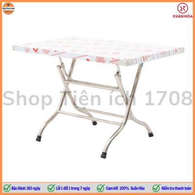Bàn ăn chân gấp inox BI-1270-304 Xuân Hòa sử dụng inox 304 tiêu chuẩn Nhật Bản