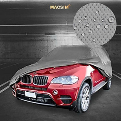 Bạt phủ ô tô chất liệu vải không dệt 3 lớp cao cấp thương hiệu MACSIM cho xe ô tô BMW X5- màu ghi