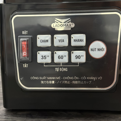 Máy xay sinh tố CÔNG NGHIỆP-CHỐNG ỒN Ladomax 2680W, moto đồng, 2 chế độ an toàn, có hẹn giờ-Hàng chính hãng