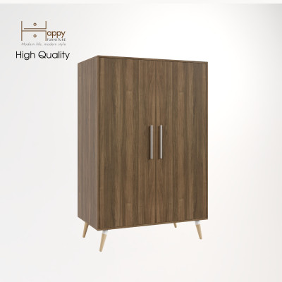 [Happy Home Furniture] OSRI, Tủ quần áo 2 cửa mở - chân gỗ chéo ,  120cm x 58cm x 180cm ( DxRxC), TCM_012