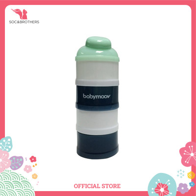 Hộp chia sữa 4 tầng Babymoov màu xanh đỏ