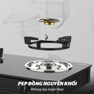 BẾP GAS DƯƠNG KÍNH SUNHOUSE MAMA MMB0910 - Hàng Chính Hãng