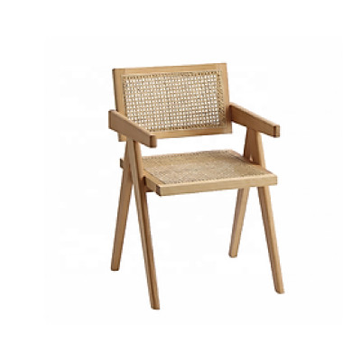 Ghế ăn Juno Sofa có tay đan mây cao cấp kích thước 52 x 58 x 78cm
