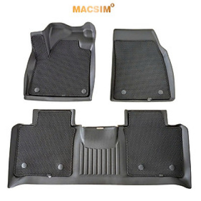 Thảm ô tô(sd1)2 lớp dạng lưới lục giác màu đen cho xe Ford Territory - bề mặt cao su siêu sạch