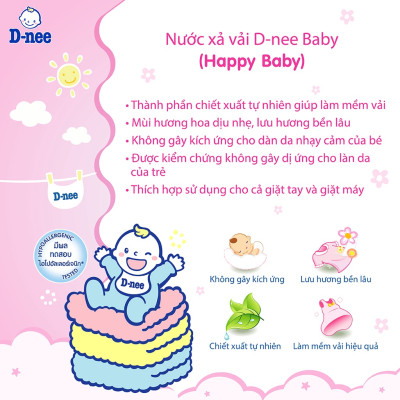 Nước Xả Quần Áo Cho Bé D-nee màu Hồng - Tem phụ Công ty Đại Thịnh