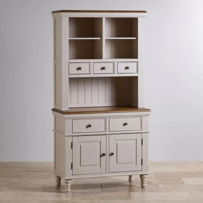 Tủ Chén Cao Shay Gỗ Sồi Loại Nhỏ Ibie DSCTSSHAO - Trắng (100 x 42 cm)