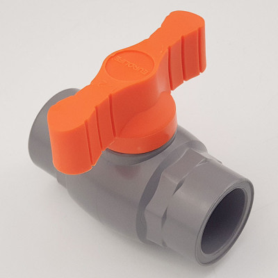 Van uPVC thân đúc bi nhưa ABS 21, 27, 34, 42, 49, 60mm Eurolife EL-VN (tay cam)