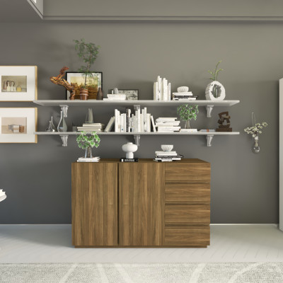 [Happy Home Furniture] MACRO, Tủ đựng đồ nhiều ngăn ,  150cm x 42cm x 95cm ( DxRxC), TCM_015