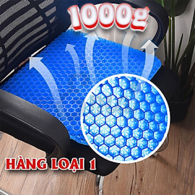 Đệm lót ghế gel silicon tổ ong đàn hồi tốt, hình vuông màu xanh - Nệm ghế ngồi ô tô, xe máy đa năng chống đau mỏi lưng, giảm ê mông, thông thoáng chống nóng bí, giảm nhiệt mùa hè