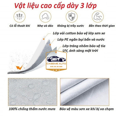 [VOLVO] Bạt phủ xe ô tô tráng nhôm cao cấp các xe hãng VOLVO, 3 lớp chống nóng, chống thấm, chống bụi - Hàng Chính Hãng