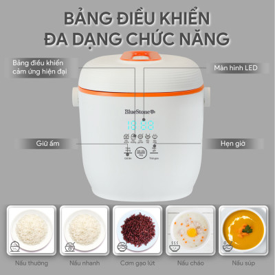 Nồi cơm điện tử Bluestone 0.6 lít RCB-5928 - Hàng chính hãng