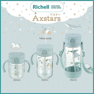 Bình ống hút AXSTARS Richell Nhật Bản 320ml chống sặc cho bé từ 7 tháng | Baby