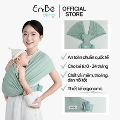 [Thiết Kế Mới - Màu Olive] Địu Vải Em Bé Sling Baby Sling Nova/Nova Plus Dễ Địu Êm Vai An Toàn Cho Bé 0–24 Tháng