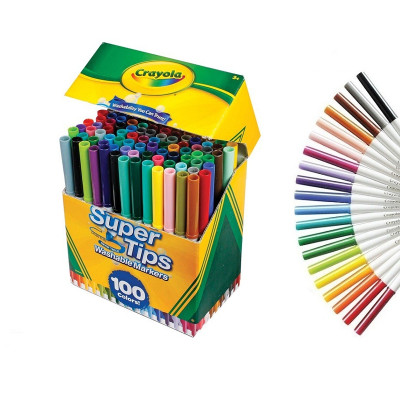 Bộ Bút Lông 100 Màu Super Tips Washable Markers - Crayola 585100