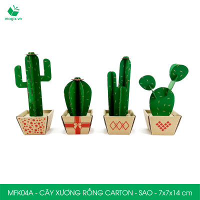 MFK04 - Cây xương rồng lắp ráp bằng giấy carton để bàn trang trí, bộ xếp hình sáng tạo - Nhiều mẫu