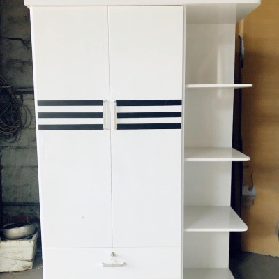 Tủ áo nhựa Tundo 2 cánh kèm kệ 1m2 x 1m8 (màu trắng)