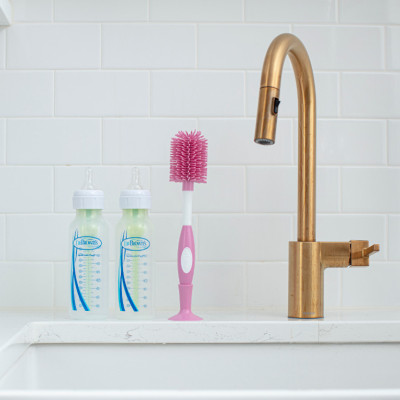 [ AC229 ] Cọ rửa bình sữa cổ thường và cổ rộng, chất liệu silicone - Dr.Brown