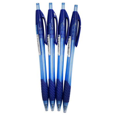 Vỉ 4 Cây Viết Bi Gel Đậy Nắp Digno Mykra - Mực Xanh