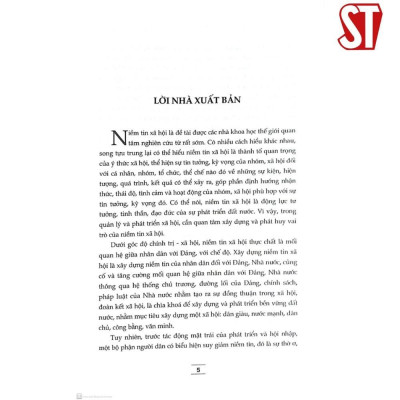 Sách - Niềm Tin Xã Hội - Lý Luận Và Thực Tiễn - NXB Chính Trị Quốc Gia