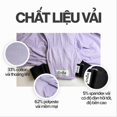 [Cao Cấp - Màu Ocean] Địu Vải Em Bé Sling Baby Sling Flex/Flex Plus Dễ Địu Êm Vai An Toàn Cho Bé 0–24 Tháng
