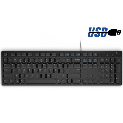 Bàn Phím Có Dây Dell KB216 - Đen - Hàng Chính Hãng