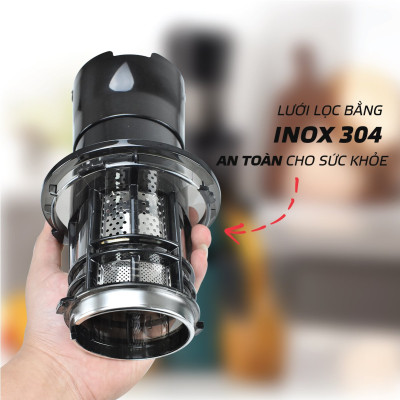 Máy Ép Chậm Trái Cây Goldsun GFJ4500 Nguyên Quả Kiệt Bã Lên Đến 98% Công Suất 200W - Hàng chính hãng