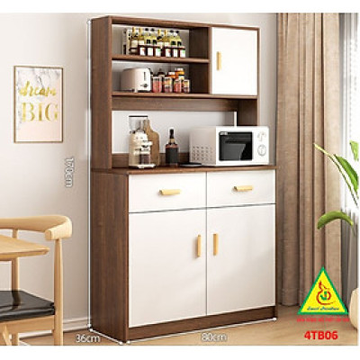 Tủ bếp gia đình gỗ MDF phong cách hiện đại 4TB06 - Nội thất lắp ráp Viendong Adv