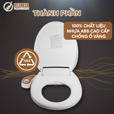 Combo 2 nắp bồn cầu thông minh dùng cơ Bumia bidet, tự rửa vệ sinh hậu môn và vệ sinh cho phụ nữ , vòi xịt vệ sinh thông minh, mã BM-01V