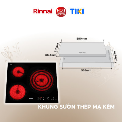 Bếp hồng ngoại Rinnai RB-E31HV mặt kính Schott 5200W - Hàng chính hãng.
